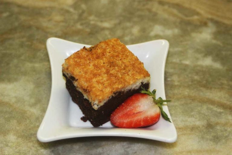 Desert with strawberry and cake