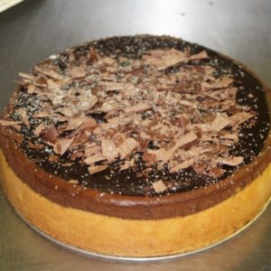 double chocolate cheesecake with dark chocolate ganache